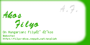 akos filyo business card